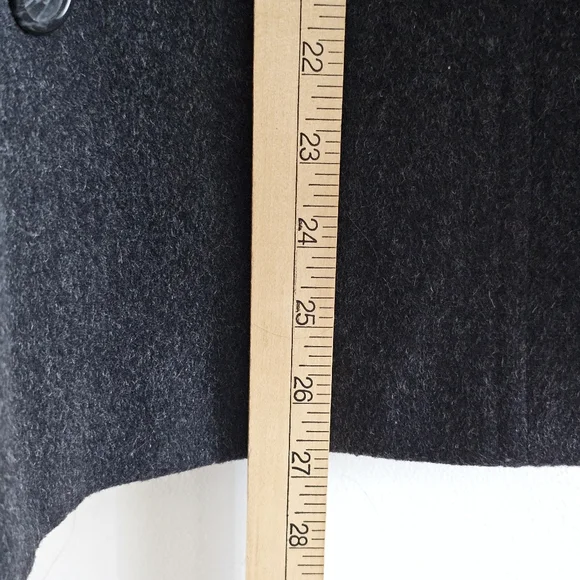 J.Crew Charcoal Wool Cashmere Peacoat Jacket Quilted Lining Womens Size M - Picture 13 of 15